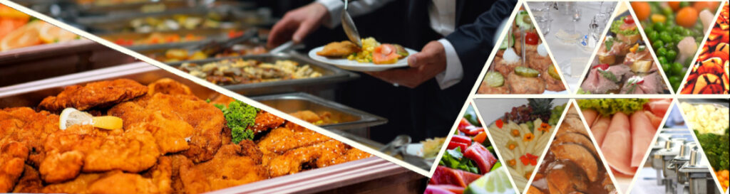 Der Menü & Buffet Partyservice mit warmen Speisen, kalten Platten und Frühstück
